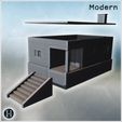 10_eclate.jpg Simple reinforced guard post with staircase, small windows and flat reinforced concrete roof (16) - Modern WW2 WW1 World War Diaroma Wargaming RPG Mini Hobby