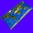 Map world 3D - Plane escala 1in200Mill jpg8.jpg Topographical map - flat relief 1 in 200 million