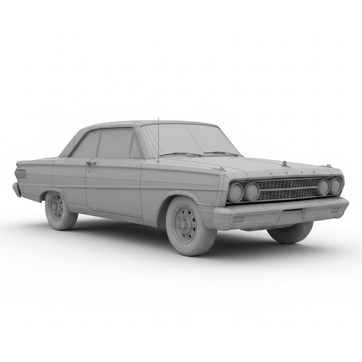 Mercury Comet custom car STL, car toy STL, car silhouette STL, stylized car STL, 4x4 STL, car model kit STL, wagon STL, futuristic car STL, car file STL, 1:8 car STL, drift legend car STL, race car STL, automobile STL, car gift STL, jeep style STL, street