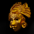 3.png Aztec Cosplay Face Mask 3D print model