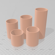 Capture.png 8cm Wide Base, Cylinder Vase STL File - Digital Download -5 Sizes- Homeware, Minimalist Modern Design