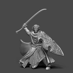 ZBrush-ScreenGrab11_0000_Arrière-plan-copie-9.jpg STL file Elf warrior - 35mm scale・3D printer design to download