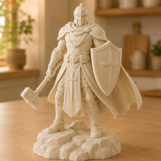 Stone Golem Guardian Miniature - 82mm Fantasy 3D model