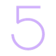 skinnyNumbers5.stl Тонкие минималистичные номера домов