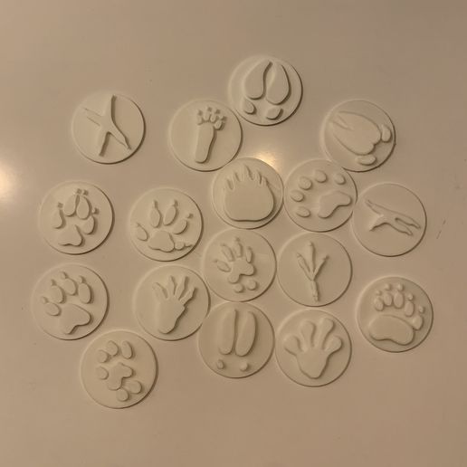 pootafdrukken bosdieren 3D model