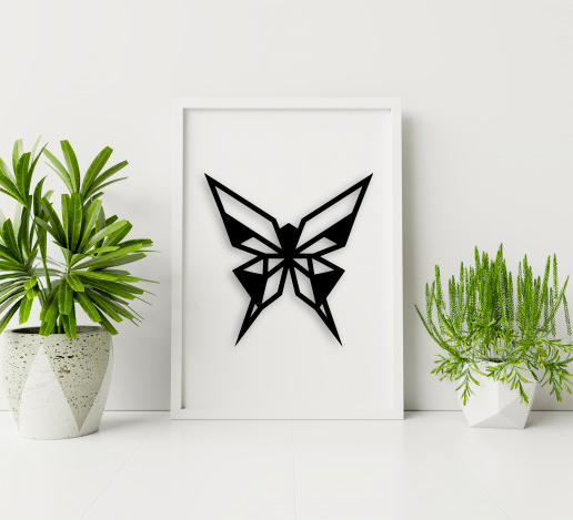 Modern geometric decoration : Butterfly - 3D model önizlemesi