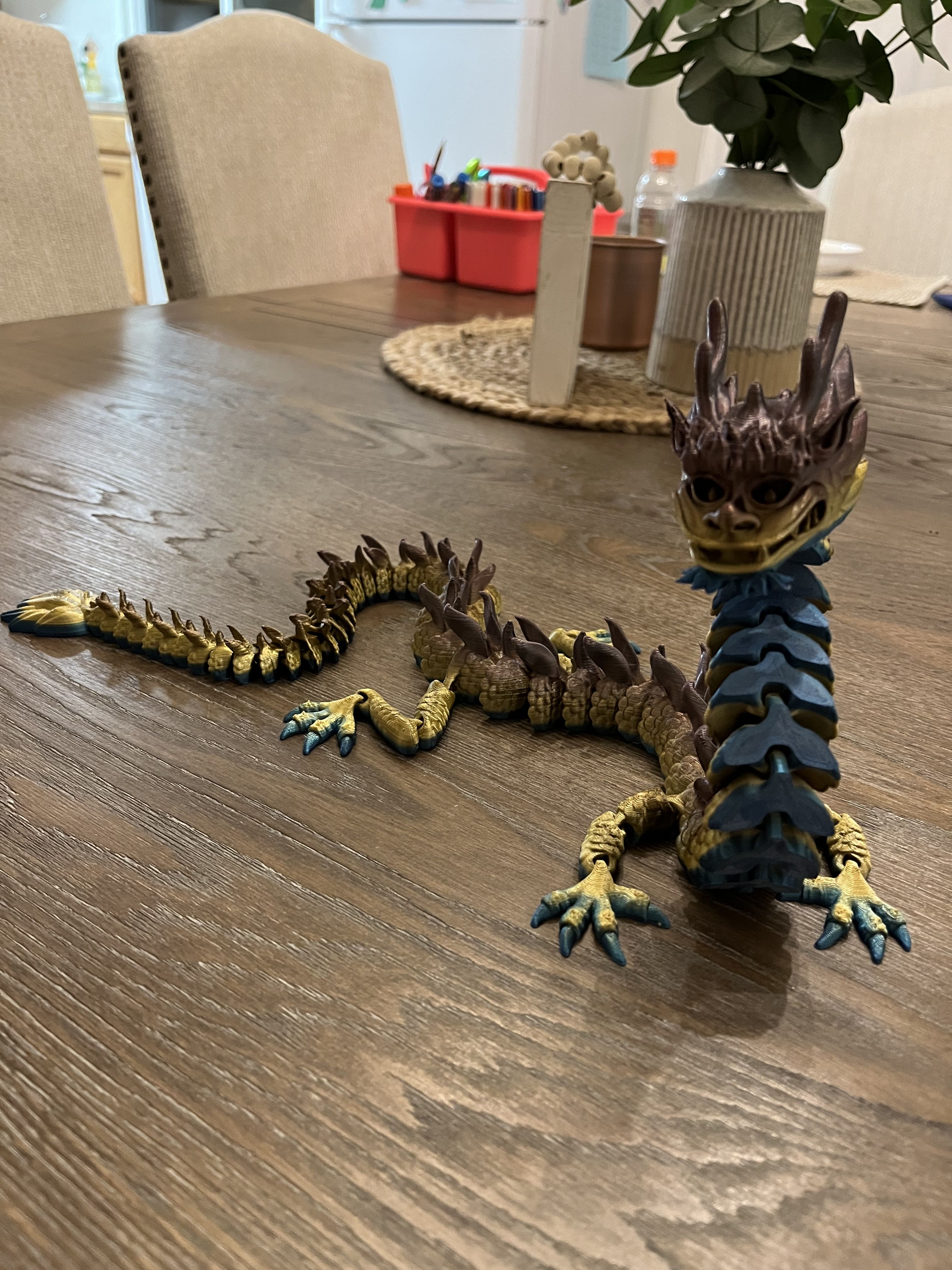 3D print Flexi Print-in-Place Imperial Dragon • made with Qidi i-mate・Cults