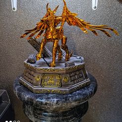 291899872_701154277639878_5469523923564417689_n.jpg Free STL file saint seiya sagitario pedestal・3D printer model to download