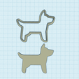 dog-4-cutter.png Cookie cutter, Polymer Clay Cutter Dog, Puppy, Doggy, Pup shape, Set 5PCS