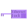 Ethernet key v2.stl USB type A port lock - RJ45 Ethernet port lock