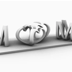 2022-04-29_181310.png Download STL file MOM - I Love You Text Illusion • 3D printable model, Khanna3D