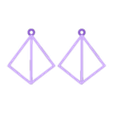 D4.stl DND Dice outline earrings