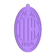 LLAVERO MILAN .stl БРЕЛОК ДЛЯ КЛЮЧЕЙ AC MILAN