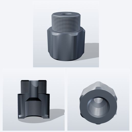 M15x1 RH to M23x1 LH Thread Adapter