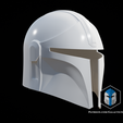 Medieval-Mando-Helmet-White.png Medieval Mando Helmet - 3D Print Files