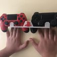 Archivo_000(6).jpeg Double wall bracket for ps4 , ps5 , ps3 controllers with logo