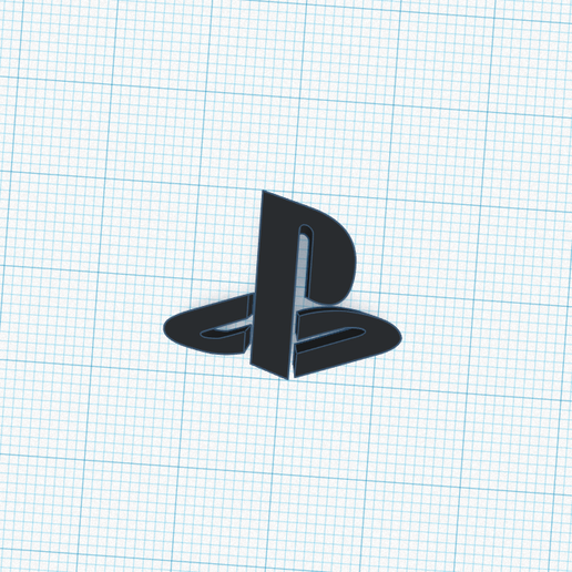 PS4 Logo Simbolo 3D model
