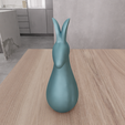 untitled1.png 3D Easter Bunny Decor as 3D Stl File & Easter Gift, Easter Day, 3D Printing, Bunny Ears, 3D Print File, Easter Digital, Easter Rabbit