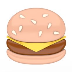 Hamburger-Emoji-1.jpg 3D file Hamburger Emoji・3D printer design to download
