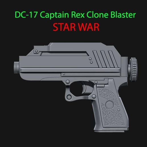 10.JPG STL file DC-17 Captain Rex Clone Blaster for cosplay - from Star war・3D print design to download, Bstar3Dart