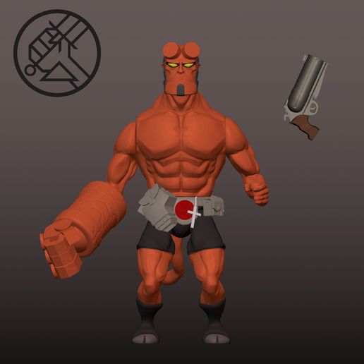 IMG_0843.jpeg Hellboy Mike Mignola Style figurine d'action version standard