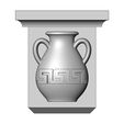 Greek-key-urn-onlay-decorative-corbel-02.jpg Neoclassical greek key urn corbel and bracket 3D print model