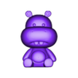 Cute Hippo 3D Printed Figurine STL.stl Cute Hippo 3D Printed Figurine STL – Kawaii Animal Character Model for Desk Decor, Toys & Collectibles
