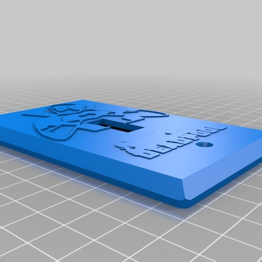 Deadpool Insignia Logo Light Switch Plate - 3D model önizlemesi
