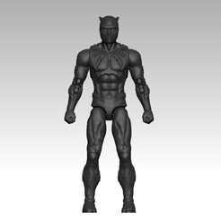 Rich'ART - Red and Black Panther (panthère en résine noire
