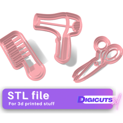STL-file-For-3d-printed-cookie-cutters.png Set of 3 Hairdresser cookie cutters STL files