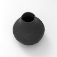 4.205.jpg Matte Black Textured Vase