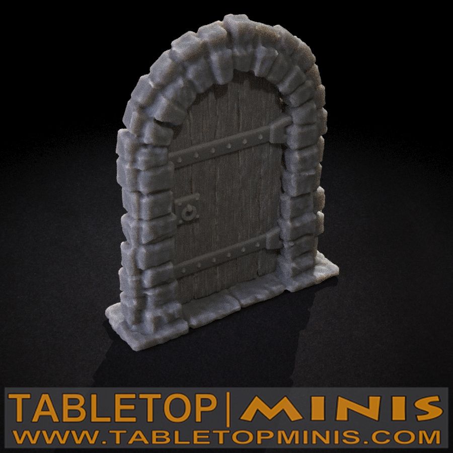 C_comp_angles.0003.jpg Download STL file Stone Archway With Wooden Door • 3D printing template, TableTopMinis