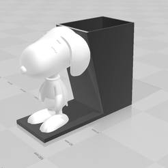Captura-de-pantalla-2023-07-26-005727.png STL file Snoopy Pencil Holder・Design to download and 3D print