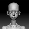 RGBA23.jpg BJD HEad HEad ball jointed doll STL female