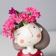 e5fa190004d5d3f325fbf45bb1d6ac59.jpg Decoration Planter Pot Cute Girl 4 stl for 3D printing