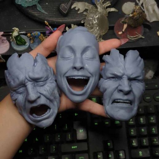 😡 Face of Anger Joy Sadness - Clair Obscur Expedition 33・ STL