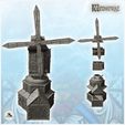 2.jpg Medieval mill with quadruple blades and base annex (12) - Medieval Gothic Feudal Old Archaic Saga 28mm 15mm