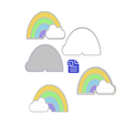 STL00730-1.png 1pc & 3pc Rainbow Cloud Bath Bomb Mold