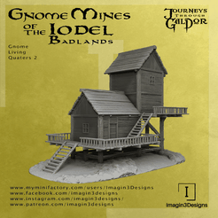 Gnome-Living-Quarters-2-Angle.png 3D file Gnome Mine Living Quarters 2・3D printable model to download