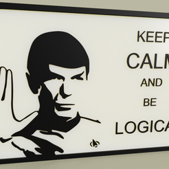 edeaa1db-648a-44c0-8f6b-1912a886f37d.PNG Free STL file StarTrek - M Spock - Keep calm and be logical・3D print design to download