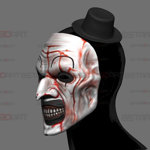 02.jpg Art The Clown Mask With Hat - Terrifier 3 Cosplay For Halloween