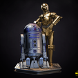 032923-StarWars-C3PO-R2-Dio-image-002.png C3P0 AND R2D2 Sculpture - Star Wars 3D Models - Tested and Ready for 3D printing