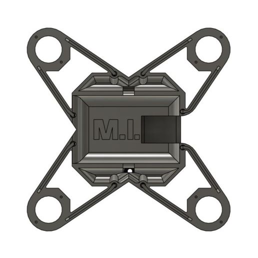 ESP-FLY-ESP32-Micro-Drone-Quadcopter-Frame-Design-Bottom.jpg ESP-FLY - an ESP32 Micro Drone | Body/Frame (3D Design STL files)