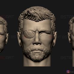 01.jpg Thor Head - Chris Hemsworth - Avenger - Infinity War 3D print model