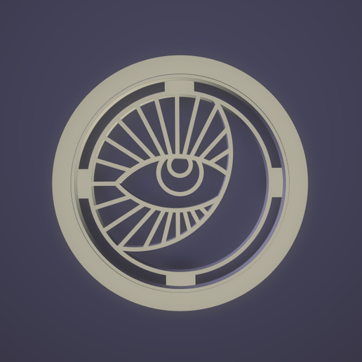 Crescent moon and sun  polymer clay cutter 6 size 3D model