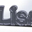 Fond-LISA.jpg Lisa , Luminous First Name, Lighting Led, Name Sign