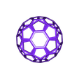 Bucky_C_50mm.stl Buckyball, Truncated Icosahedron, Soccer Ball, C60
