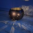 20211013_210140.jpg Halloween Black Pumpkin Jack  o’ lantern Tealight Holder - Candle Holder