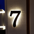 led_installed.png House numbers full set [0-9]- prepared for LED lights