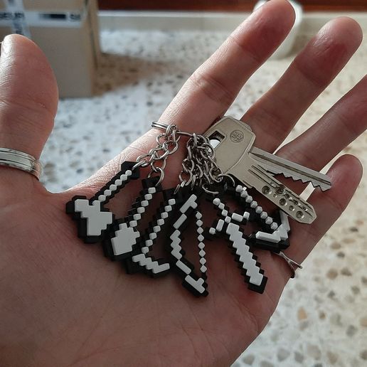 🔫 Minecraft weapons keychains・ STL File for ・Cults